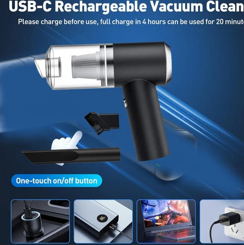 Wireless Handheld Vacuum Cleaner – 120W USB Rechargeable